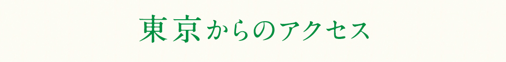 東京からのアクセス